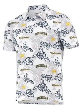 Reyn Spooner MICHIGAN WOLVERINES Polo Golf Shirt sz L
